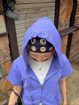 Assort Short sleeve zip hoodie