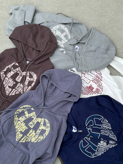 蕾絲心形標誌連帽衫 