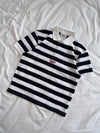 YS multi border box polo shirt