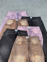 閃閃發亮的繭形水洗牛仔布 