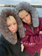 OE logo far zip hoodie