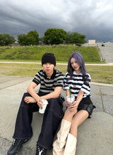 YS multi border box polo shirt