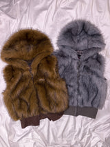 Faux Fur Hood Vest