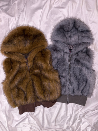 Faux Fur Hood Vest