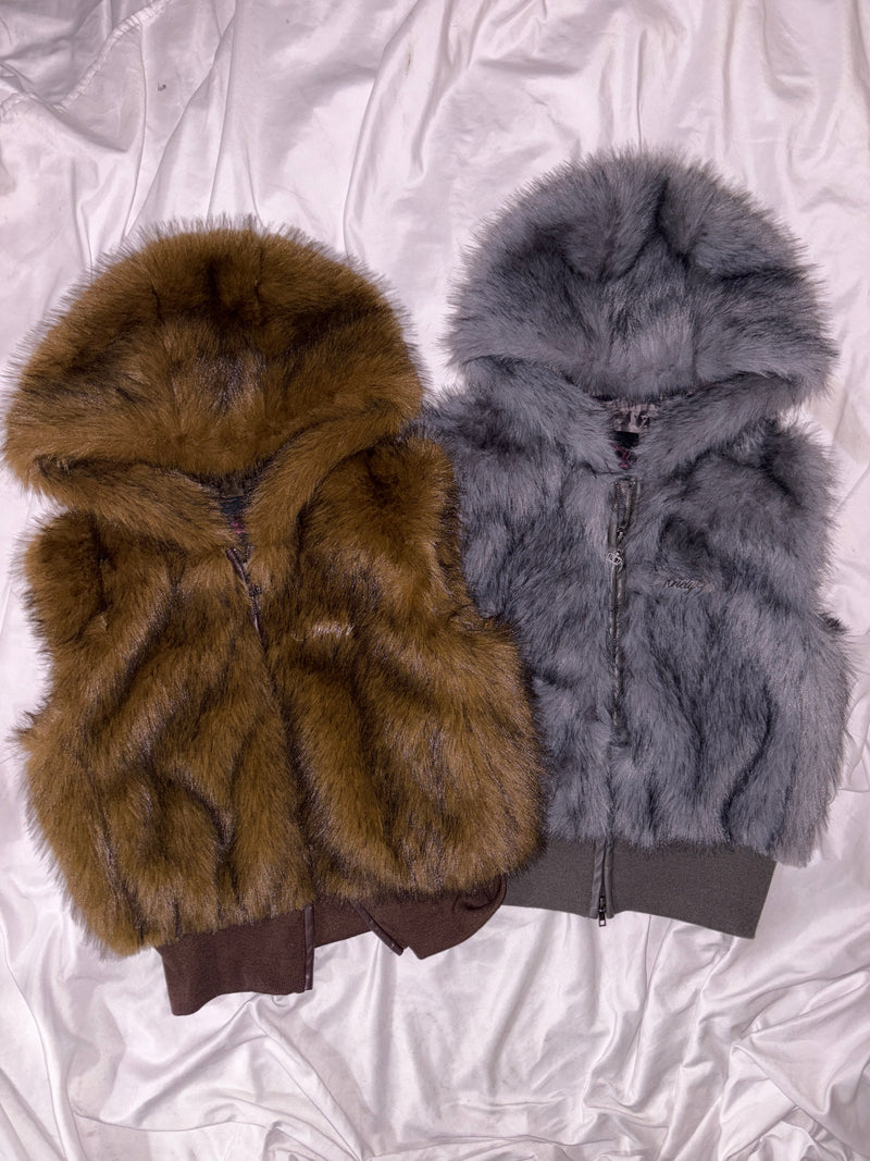 Faux Fur Hood Vest