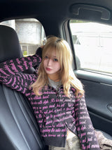 All Lettered Zip Hoodie