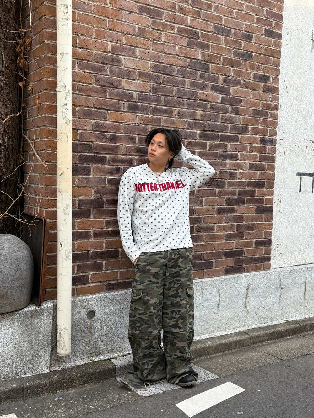 ピンク　hth Random Heart Waffle Long Tee ピンク hth Random Heart Waffle Long Tee - メルカリ