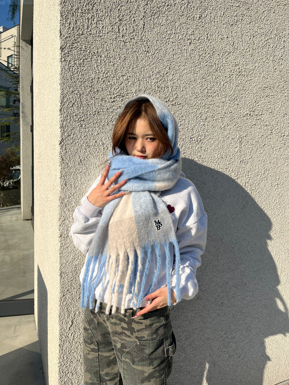 provemewrong マフラー べージュ check volume muffler – YZ