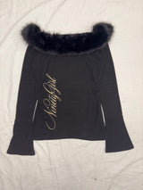 크로스 퍼 오프숄더 티 