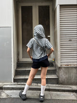 Assort Short sleeve zip hoodie