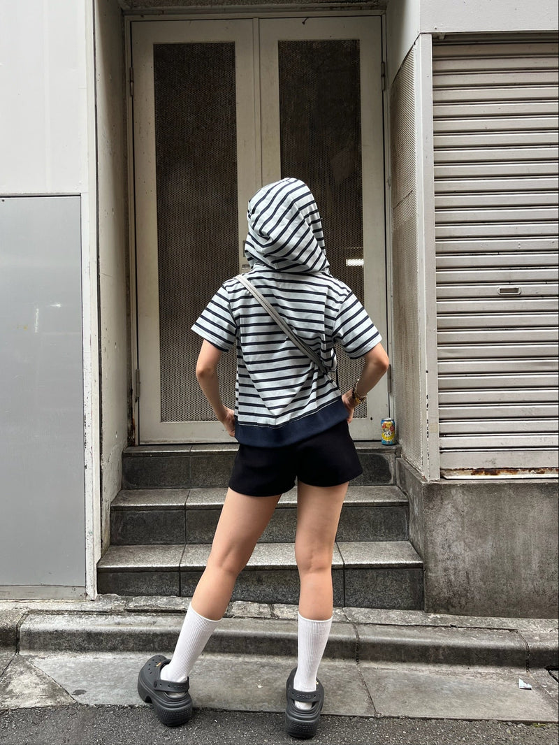 Assort Short sleeve zip hoodie