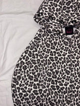 九十女孩动物印花镂空连帽衫 