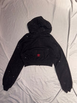 9090girl × umbro Cross Logo Glitter Zip Hoodie