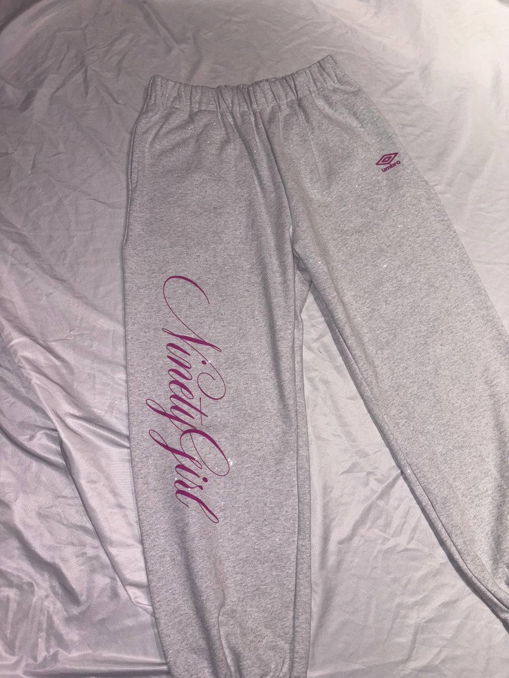 9090girl × umbro Feather Logo Glitter Sweat Pants – YZ