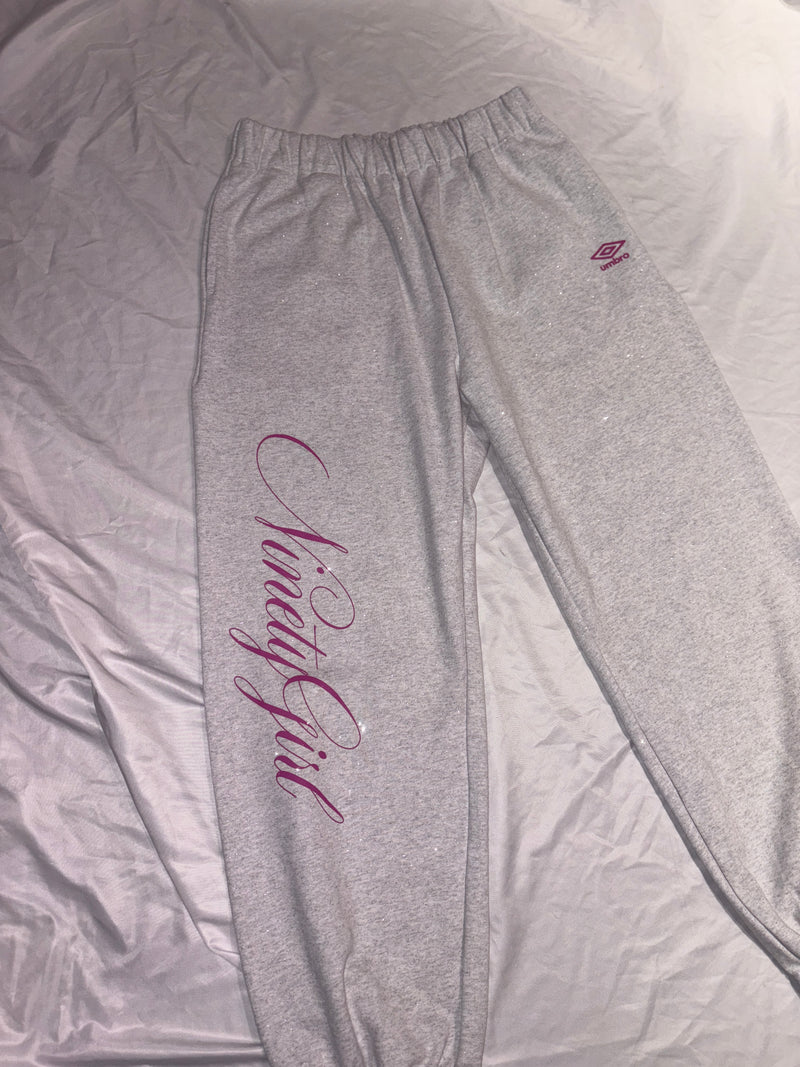 9090girl × umbro Feather Logo Glitter Sweat Pants