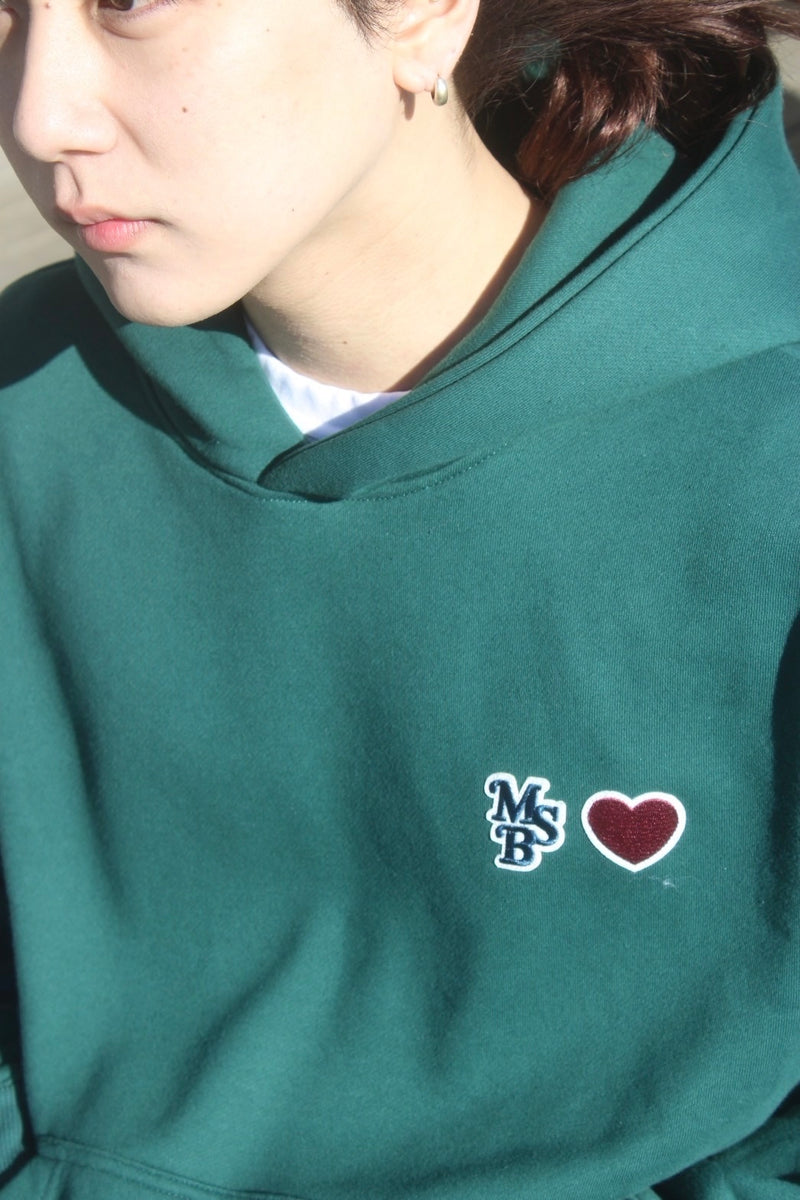 heart patch logo hoodie