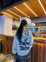 back logo appliqué zip hoodie