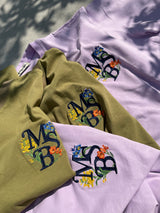 MSB embroidery flower logo tee