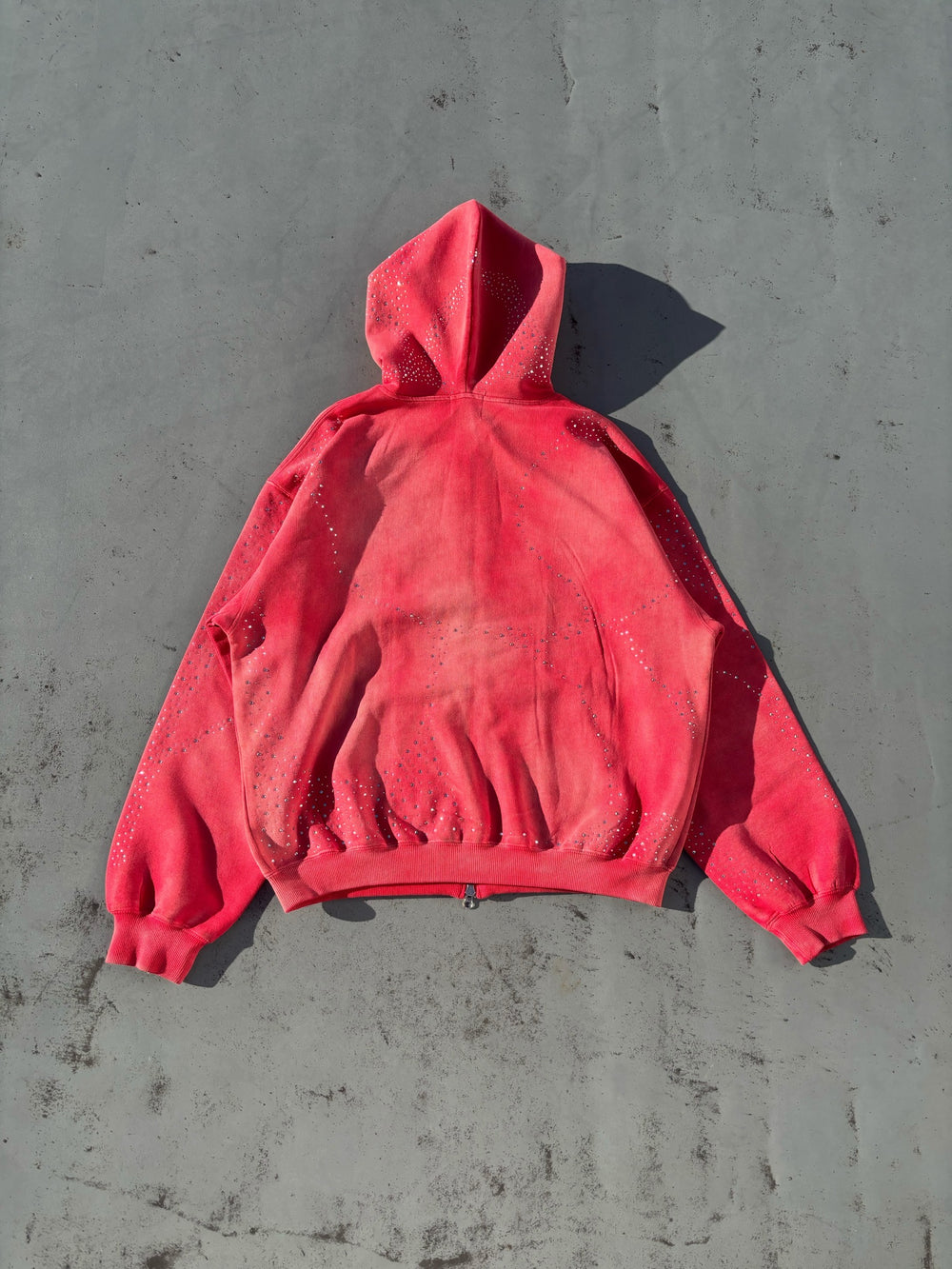 Bullet Logo Rhinestone Zip Hoodie – YZ