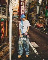 9090 OG Logo Painted Denim Pants