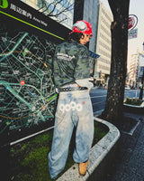 9090 OG Logo Painted Denim Pants