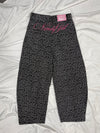 Ninety Girl Logo Glitter Buggy Denim Pants 