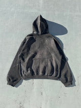 子弹标志水钻拉链连帽衫 