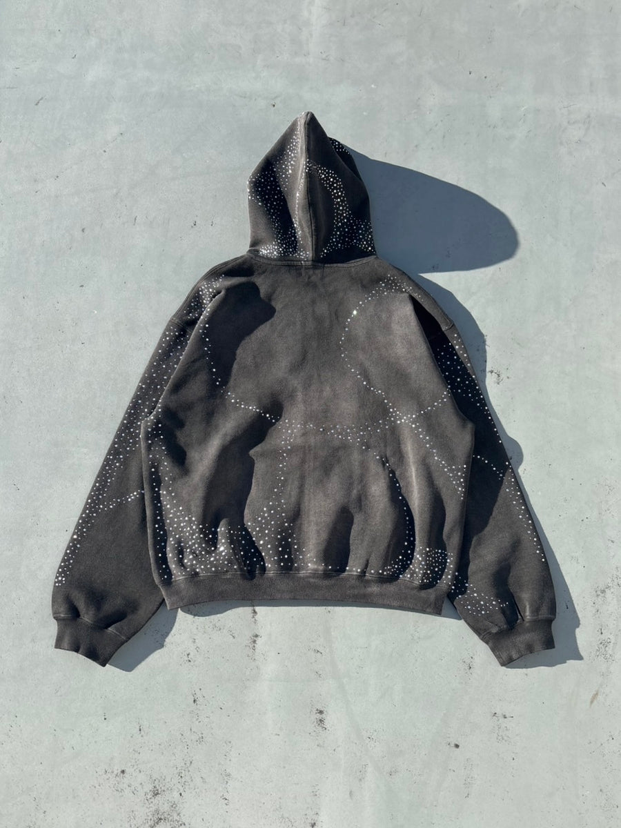ウェア 9090 Bullet Logo Rhinestone Zip Hoodie IMG_5328_3f7516a4-33a6-41ec-