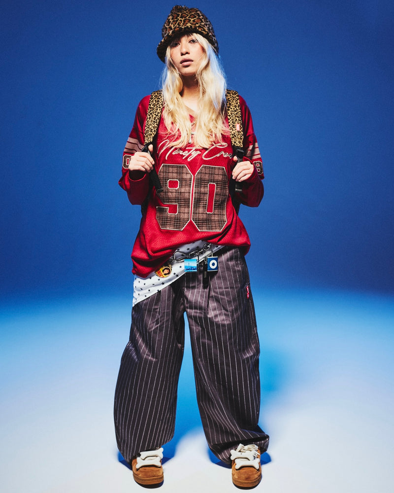 Stripe Tuck Buggy Pants