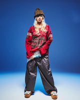 Stripe Tuck Buggy Pants