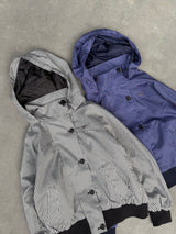 check pattern blouson