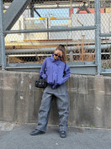 check pattern blouson