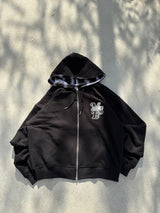 リバーシブルジップフーディー 