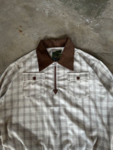 western half zip check shirt