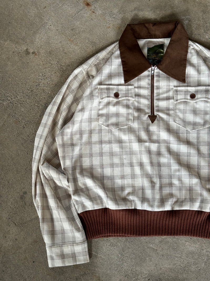 western half zip check shirt