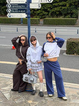 glitter curve sweat pants