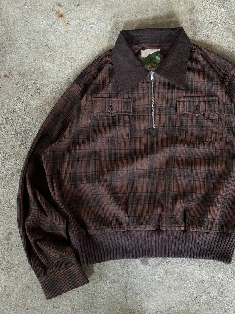 western half zip check shirt