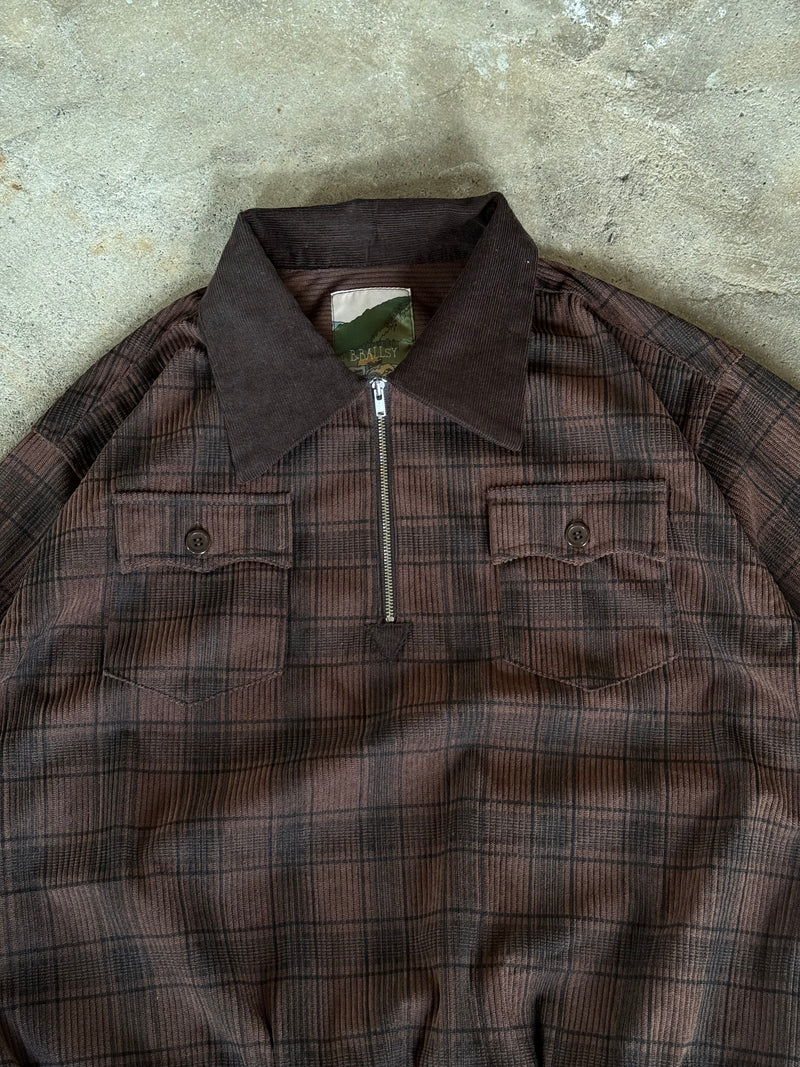 Western Half Zip Check Shirt