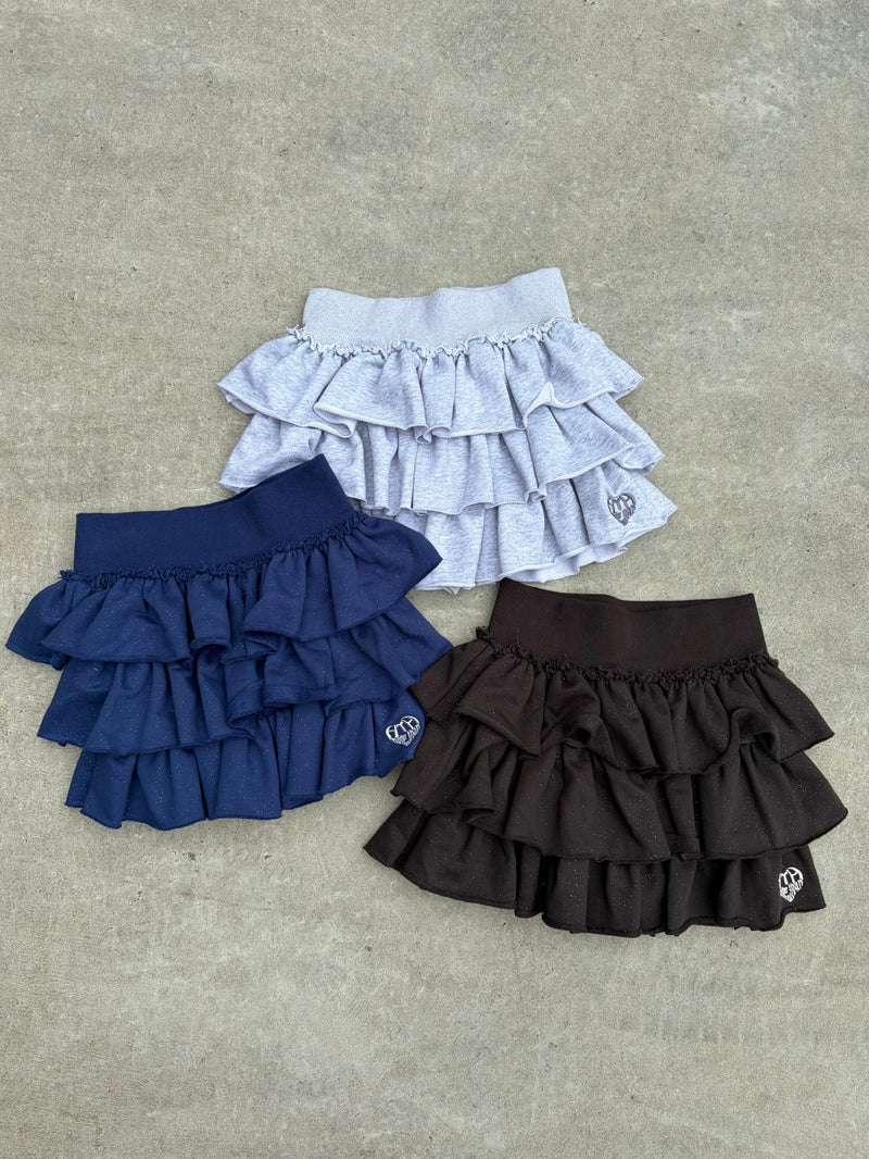 glitter tiered mini skirt – YZ