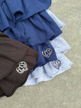 glitter  tiered mini skirt