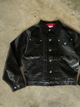 denim jacket type leather jacket