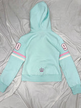 Waist-Defined Fur Zip Hoodie 