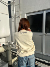 chain embroidery crew sweatshirt