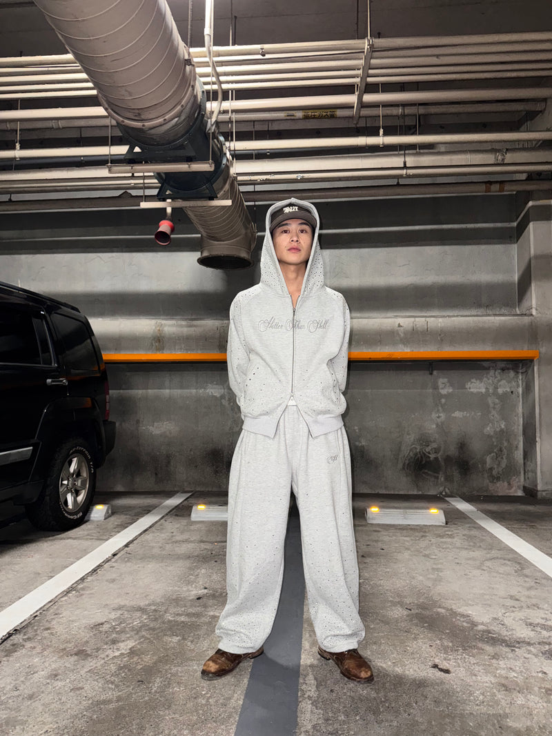 rhinestone sweat pants