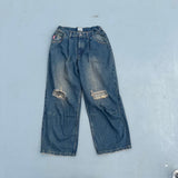 Studs Damage Buggy Denim