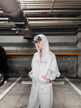 rhinestone scattered zip hoodie