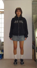 reversible check pattern zip stand