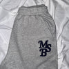 chain embroidery  glitter sweat pants