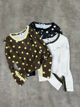 dot waffle long tee