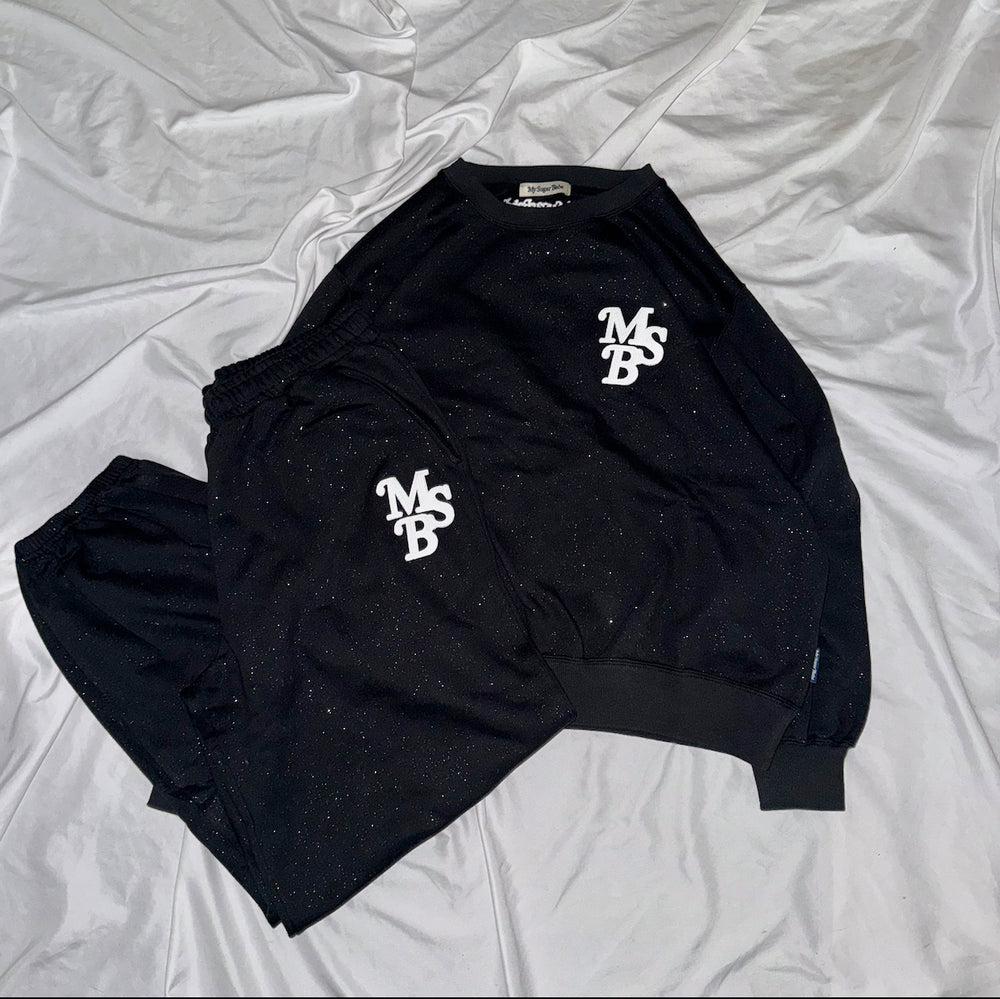 chain embroidery glitter sweat – YZ